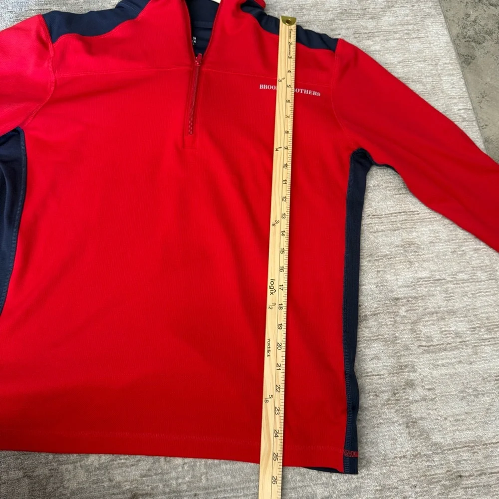 Brooks Brothers Men's Quarter Half Zip-Up Athletic Shirt Base Layer - Picture 9 of 10